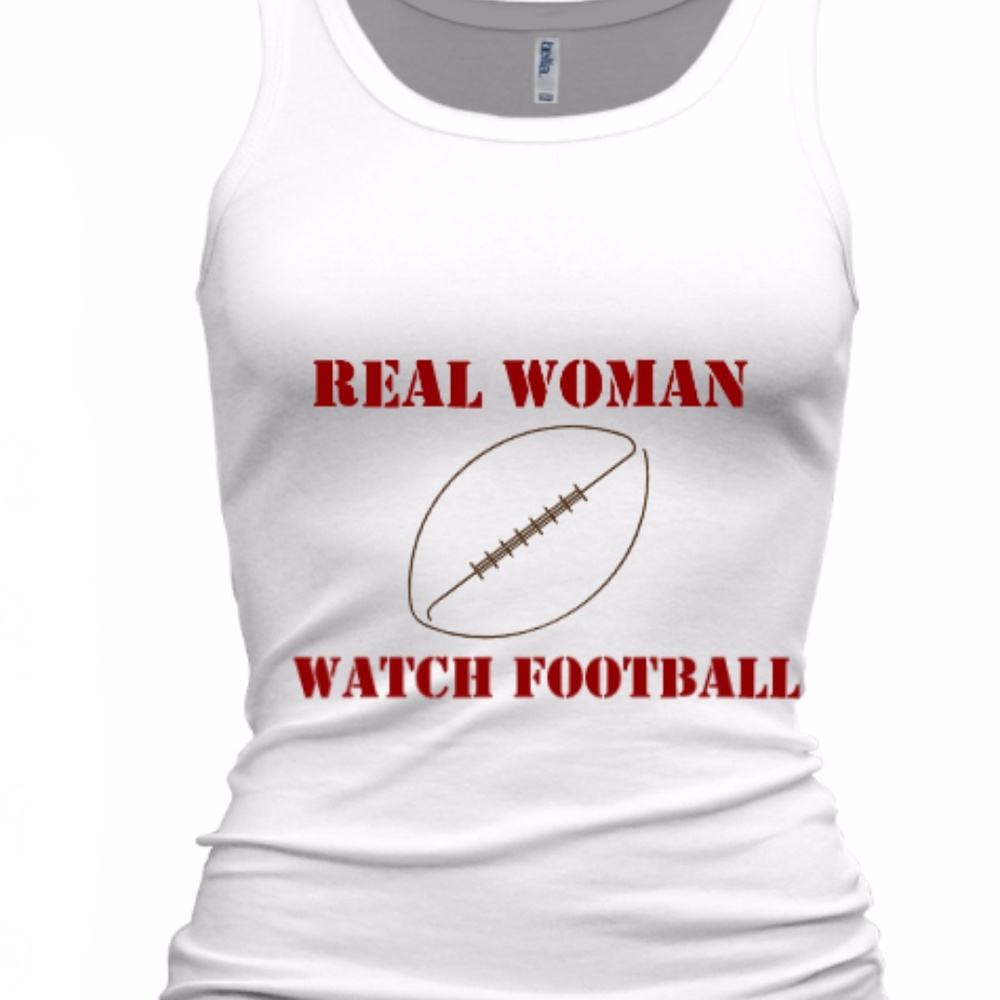 Custom Tank top Real Woman Watch Football